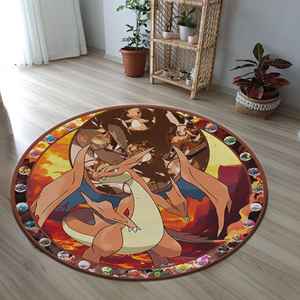 พรมลายการ์ตูนชาริซาร์ด: ของตกแต่งห้องเกมเมอร์แบบสั่งทำพิเศษ พรมเนื้อนุ่มแบบไม่ถักทอ - Product Image 2