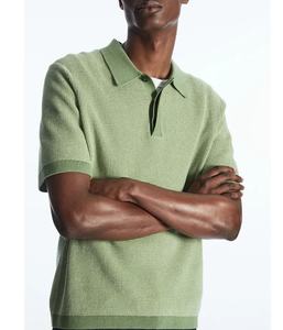 Camisa térmica de algodón de alta calidad Camiseta bordada personalizada Térmica Peso pesado 100% Algodón Precio alto Hombres Camisetas de polo Casuales - Product Image 1