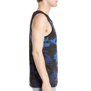 Débardeurs de sport décontractés pour hommes 100% polyester OEM personnalisé Tissu respirant de haute qualité Singlet Vêtements de sport Pakistan - Product Image 3