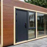 Maison préfabriquée modulaire en forme de pod texturée en bois, pour jardin, séjour ou vacances