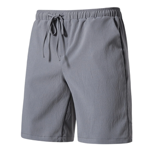 Short de jogging décontracté à motif uni pour hommes, teint uni, pour un jogging confortable au quotidien - Product Image 1