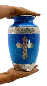 Nouveauté, urne funéraire classique pour adulte, en métal, souvenir funéraire, ossuaire, monument commémoratif pour usage décoratif - Product Image 6