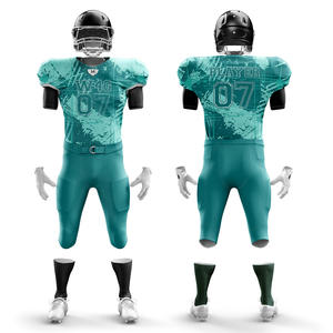 Uniformes de fútbol americano personalizados para adultos Unisex de talla grande transpirable 100% poliéster de secado rápido conjuntos de bajo precio entrega rápida - Product Image 4