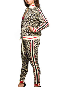 Women's Casual Slim Fit Tracksuit Set Breathable Quick Dry Cotton Solid Color <b>Stand</b> Collar Tassel Hoodie Zipper Most Selling - Product Image 6