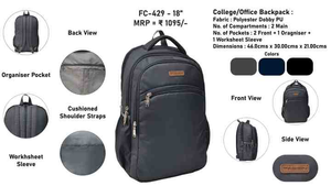 Elegante Mochila Vintage Funcional Puerto USB Antirrobo Impermeable Características Amplio Forro de Poliéster para un Uso Diario Cómodo - Product Image 2