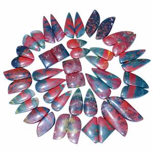 หินอัญมณีคู่บลัดสโตนธรรมชาติคุณภาพระดับ AAA + หินแบบหลวมสำหรับทำหิน - Product Image 2