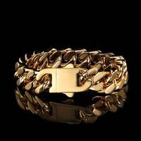 Pulsera de Eslabones Cubanos de 5-15MM para Hombre, Cadena de Acero Inoxidable Pulida por 4 Lados, Joyería Hip Hop, Joyería Urbana para Hombre, Venta al por Mayor