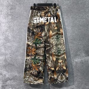 Premium Winter Nylon Solid Straight Leg Running Sweatpants Custom Beading Lace Men Joggers - Product Image 1