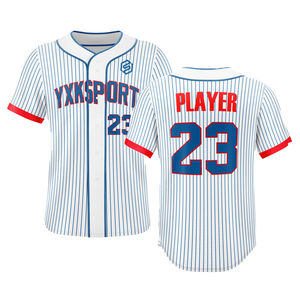Bordado personalizado uniforme de béisbol transpirable ropa deportiva 100% poliéster antibacteriano secado rápido al por mayor barato jersey en blanco - Product Image 5
