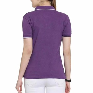 Camiseta Polo de manga corta personalizada de alta calidad para mujer Estampado informal de algodón a la moda con decoración de logotipo - Product Image 5