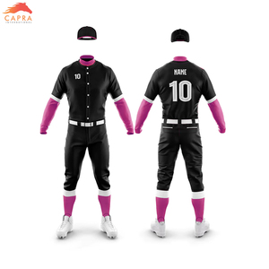 Traje de Club de sublimación Uniforme de béisbol de manga larga de alta calidad para hombres Conjuntos de uniformes de béisbol transpirables - Product Image 4