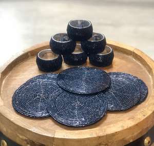 Ronds de serviette, ronds de serviette en rotin, ronds de serviette en osier, décor de table - Product Image 1