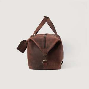 กระเป๋าเดินทางหนังสีน้ำตาลสไตล์วินเทจ Dale รุ่น Distressed พร้อมซิปทนทาน - Product Image 5