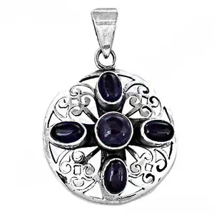 "Handmade Rose Gold 925 Silver <b>Amethyst</b> <b>Pendant</b> Charm for Women" - Product Image 1