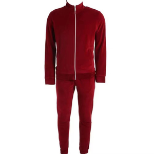 Conjunto de chándal de terciopelo con logotipo personalizado para hombre, sudadera, pantalones de chándal de gimnasio, chándal de algodón de invierno bordado, MUKKA SPORTS - Product Image 5