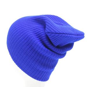 Chapeau tricoté uni extensible pour femmes Bonnets solides Skull Cap Winter Keep Warm Dark Green Grey Blue Black - Product Image 3