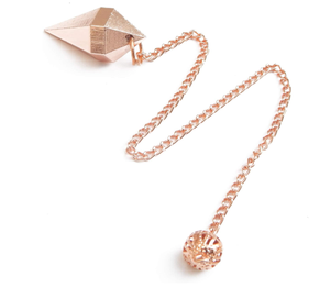 Péndulo de adivinación de radiestesia de metal de cobre con forma de cono de 12 facetas - Product Image 2