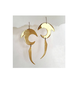 Vente chaude en laiton mode boucle d'oreille pour fête porter un usage quotidien fonction de mariage boucles d'oreilles personnaliser emballage échantillon gratuit - Product Image 1