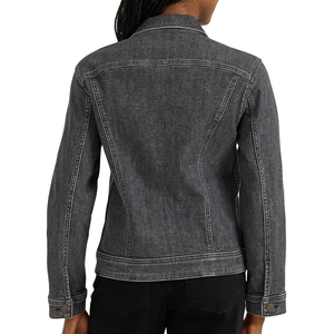 Veste en jean pour femmes de couleur unie respirante à manches longues coupe-vent High Street 2025 veste en jean personnalisée pour femmes - Product Image 2