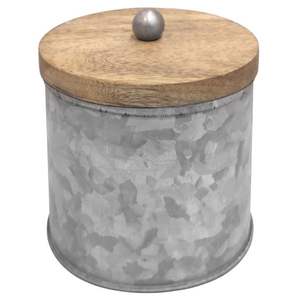 Récipient à bougie en métal meilleure vente, couvercle en bois, cadre de maison, pot à bougie de haute qualité, pot rond - Product Image 1