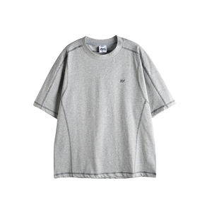 Summer Collection Quick-Drying V-neck Oversized Loose Fit Men's T-Shirt 100% Cotton Solid Letter Pattern New Cheap <b>Promotional</b> - Product Image 2