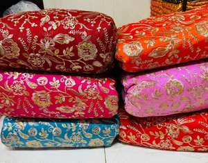 วัสดุผ้าปักแจ็คการ์ดแบบไม่ซ้ำใครวัสดุผ้าใยสังเคราะห์ระบายอากาศสำหรับตกแต่งงานแต่งงานมีเลื่อม - Product Image 3