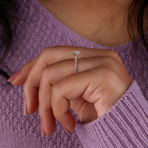 แหวนเพชรทรงปรินเซสคัท 2.0 กะรัต เพชรเพาะเลี้ยงในห้องปฏิบัติการ FVS แหวนเพชรประดับเพชรแบบ Pave สำหรับหมั้น แหวนแต่งงานเพชร ของขวัญวันครบรอบ - Product Image 5