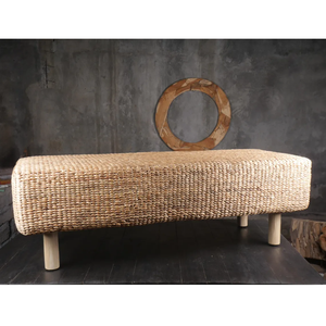 Sillón de Jacinto de Agua Tejido / Sillón de Fibra Natural con Estructura Metálica para una Decoración de Sala de Estar Sostenible - Product Image 1