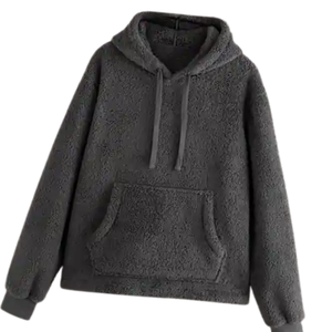 Sudadera con capucha de forro polar suave para hombres y mujeres, sudadera informal cálida con capucha, manga larga, ropa de calle acogedora para invierno, uso diario - Product Image 6