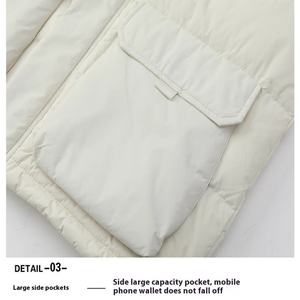 Whole Sale New Fashion Custom Warm Sleeveless Puffer <b>Jacket</b> Men Canvas Stand Collar Front Windproof Lightweight Winter - Product Image 4