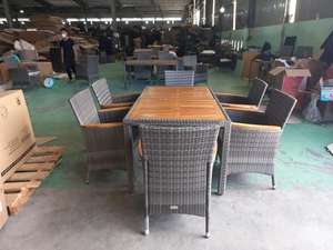 Design personnalisé moderne 6 places Table à manger Ensemble extérieur Acacia Meubles par Phu Linh Vietnam prix d'usine - Product Image 5