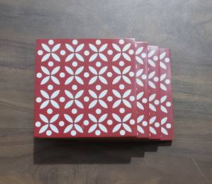 แผ่นรองแก้วฝังเรซินแบบพรีเมี่ยมพร้อมฐานไม้แผ่นรองเครื่องดื่มทนทานต่อรอยขีดข่วนสำหรับใช้ในสำนักงานและใช้ในบ้าน - Product Image 2