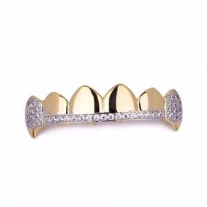 Hip Hop dientes Grillz con colmillos helados Moissanite diamantes para la moda Venta caliente precio al por mayor para regalos compromisos - Product Image 5