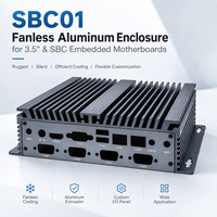 Boîtier en aluminium sans ventilateur personnalisé pour ordinateur industriel embarqué, carte mère SBC, OEM ODM SBC01