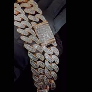High Quality 20mm Miami Chain Moissanite Cuban Link Baguette Cut 65 Carat Engagement Men's 925 Sterling <b>Silver</b> Gift - Product Image 5