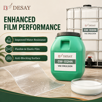 Liant en émulsion copolymère VAE GW-102HN résistant à l'eau pour panneaux décoratifs, films PVC et lamination de tissus