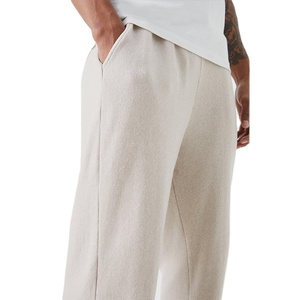 Pantalon de survêtement en toile de haute qualité, style droit personnalisé, OEM, pour homme, décontracté, design automne, logo uni, pour la course à pied - Product Image 5
