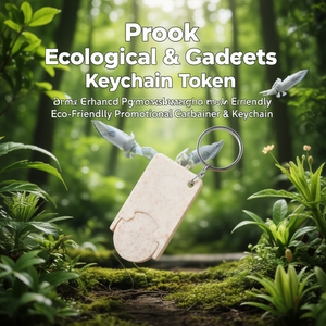 Portachiavi Ecologico Prook, Gadget Promozionale Eco-Friendly con Moschettone e Portachiavi - Product Image 3