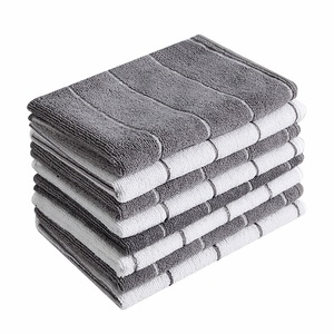 Serviettes de cuisine en coton biologique 100% certifié GOTS, imprimées à la main, avec bordure en polaire, taille personnalisée, vente en gros, sur mesure, en vrac, OEM - Product Image 2