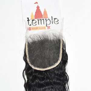Extensions de cheveux humains vierges vietnamiennes non traitées 4*4 HD Closure Temple pour femmes, couleur noire naturelle, sans traitement, style ondulé - Product Image 3