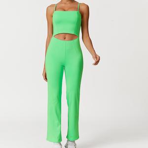 บอดี้สูทกีฬาเด็กผู้หญิงและจั๊มสูทชุดรอมเปอร์ทรงสี่เหลี่ยมโชว์ก้นทรงหลวมด้านหน้าและด้านหลัง - Product Image 3