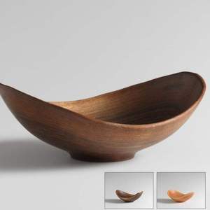 Saladier en bois de cerisier écologique jetable pour salades légumes décor de cuisine - Product Image 4