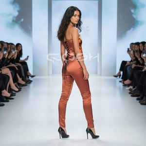 Corset amincissant de mode en satin bronze à imprimé ange, avec baleines en acier et coupe overbust |   Corset de luxe de créateur par Cosh International - Product Image 5