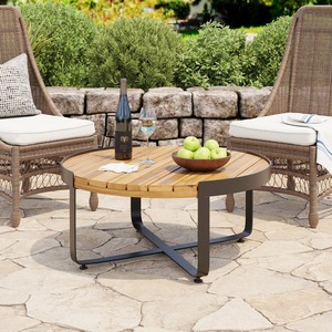 Diseño de mesa de centro de metal de aluminio superior redondo moderno para decoración de dormitorio de sala de estar portátil - Product Image 1