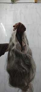 <b>Grey</b> Hair <b>Wig</b> Premium Human Hair Extensions for Stylish Look - Product Image 3