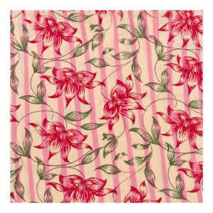 Tela de Voile de Algodón Peinado Ligero Estampado a Mano Pinksa Fashion con Hojas de Follaje Amarillo y Azul para Accesorios de Niñas - Product Image 3