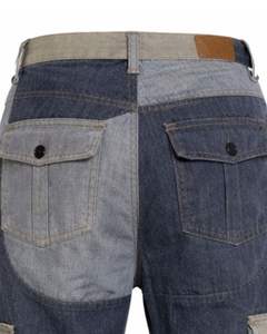 <b>Women</b> Patchwork Cargo <b>Jeans</b> Blue <b>Khaki</b> Wide Leg Denim Pants Streetwear Baggy Fit Multi Pocket Vintage Utility Fashion Trousers - Product Image 6