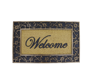 Color de larga duración Biodegradable hecho a mano tierra amantes naturales fibra de coco alfombrilla de goma alfombrilla hecha a mano COIR alfombrilla de goma - Product Image 2