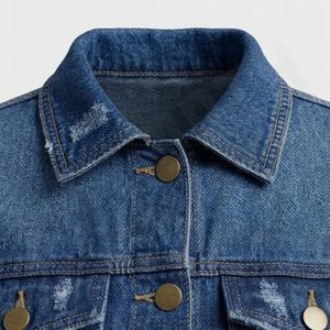 Veste en jean pour femmes, best-seller, teinture unie, brute, de haute qualité, élégante, vêtement d'extérieur tendance - Product Image 4