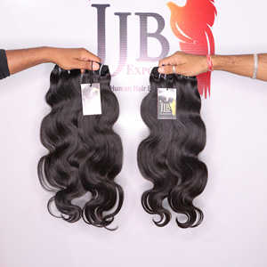 Paquets de cheveux indiens bruts non transformés en gros avec frontal Hd paquets de cheveux humains Body Wave cheveux bruts bouclés Temple - Product Image 2